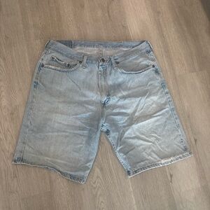Wrangler Men's Faded Blue Jean Shorts 0152